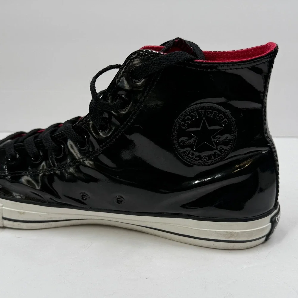 Converse Chuck Taylor High Top Sneaker Patent Leather Black Casual Size 12 - Picture 4 of 9